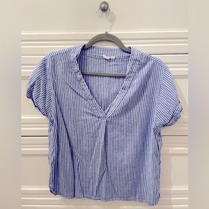 V-Neck Linen Shirt